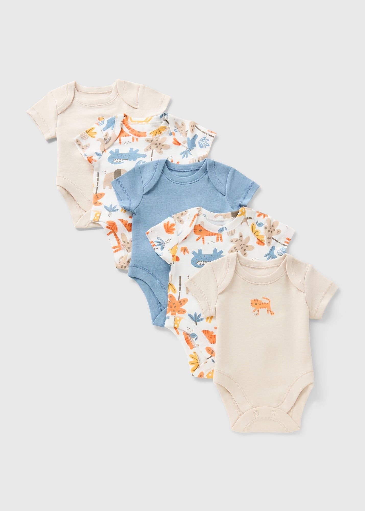 Baby Cotton Jungle Bodysuit Set -5pcs