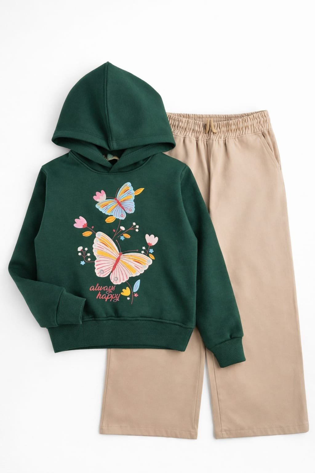 Girls Butterfly Green Set