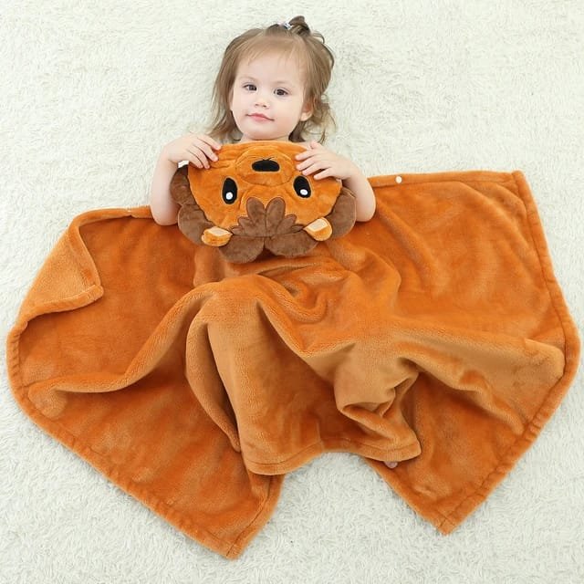 Hooded Kids Blanket – Lion Design