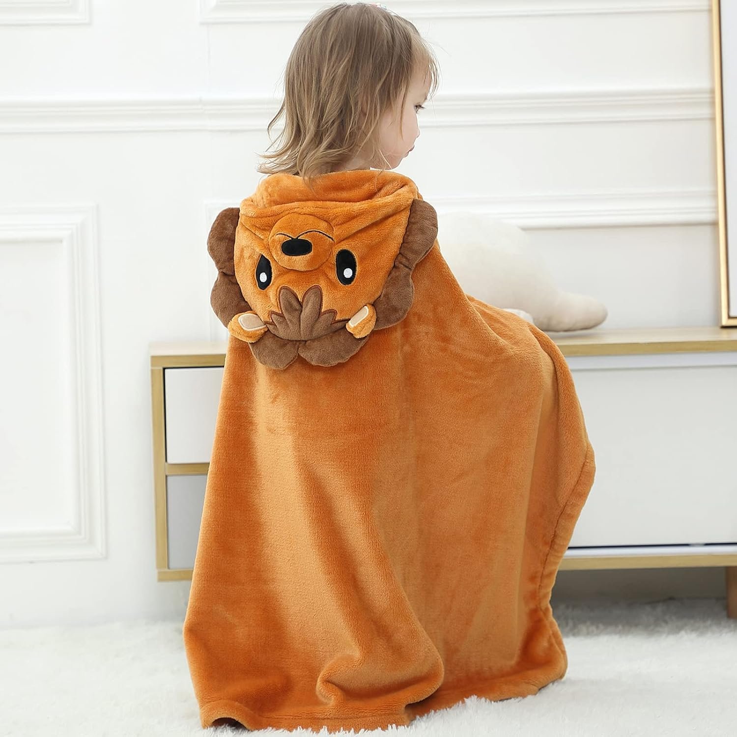 Hooded Kids Blanket – Lion Design - Image 5