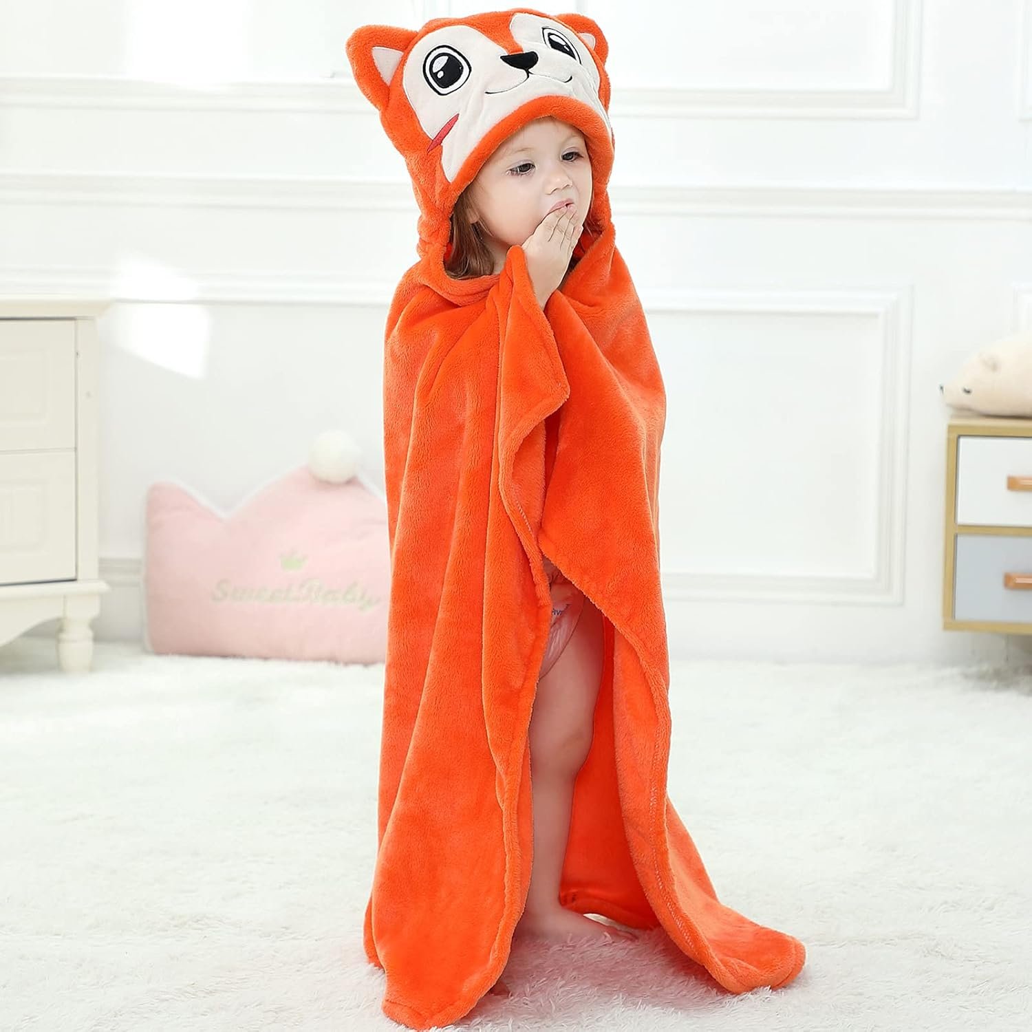Hooded Kids Blanket – Fox Design