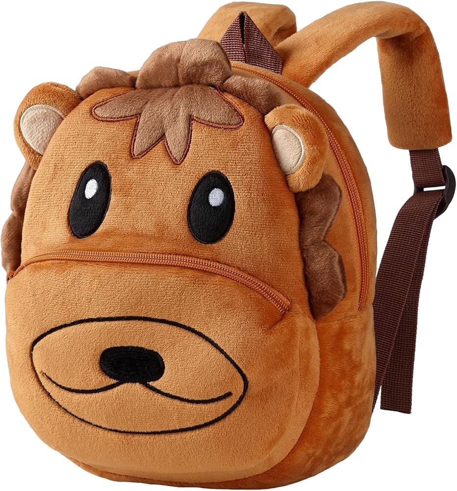Cute Lion Plush Kids Backpack
