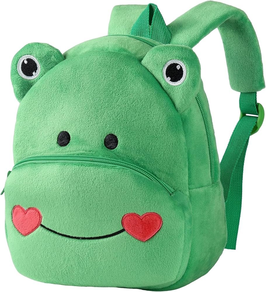 Cute Frog Plush Kids Backpack