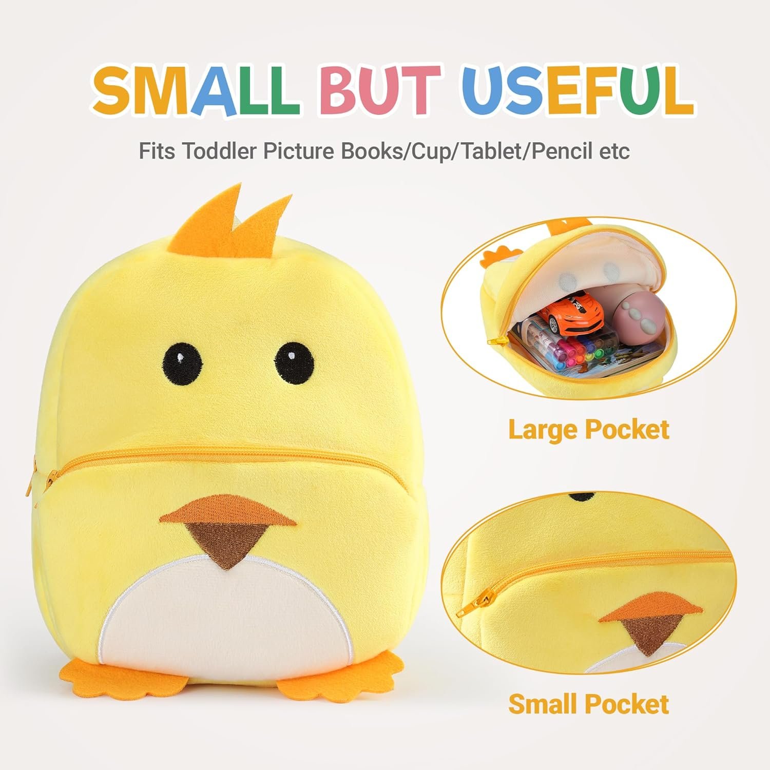 Cute Chick Plush Kids Backpack - Image 3