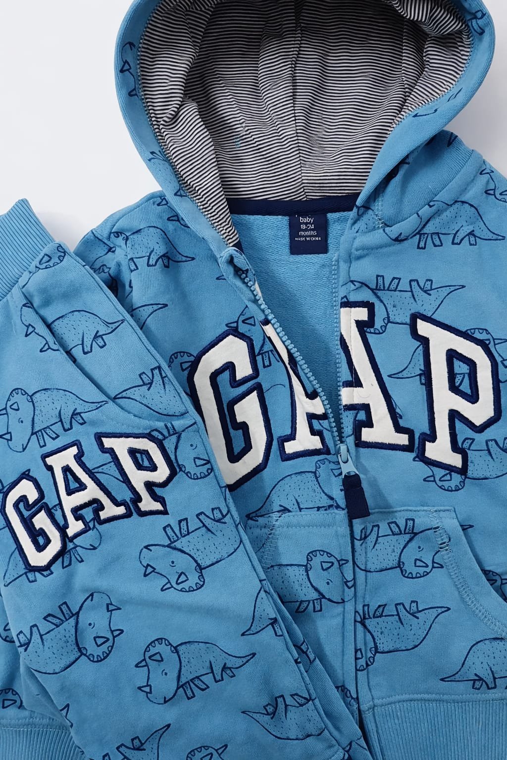 Baby GAP Dino Hoodie & Jogger Set– Blue - Image 2