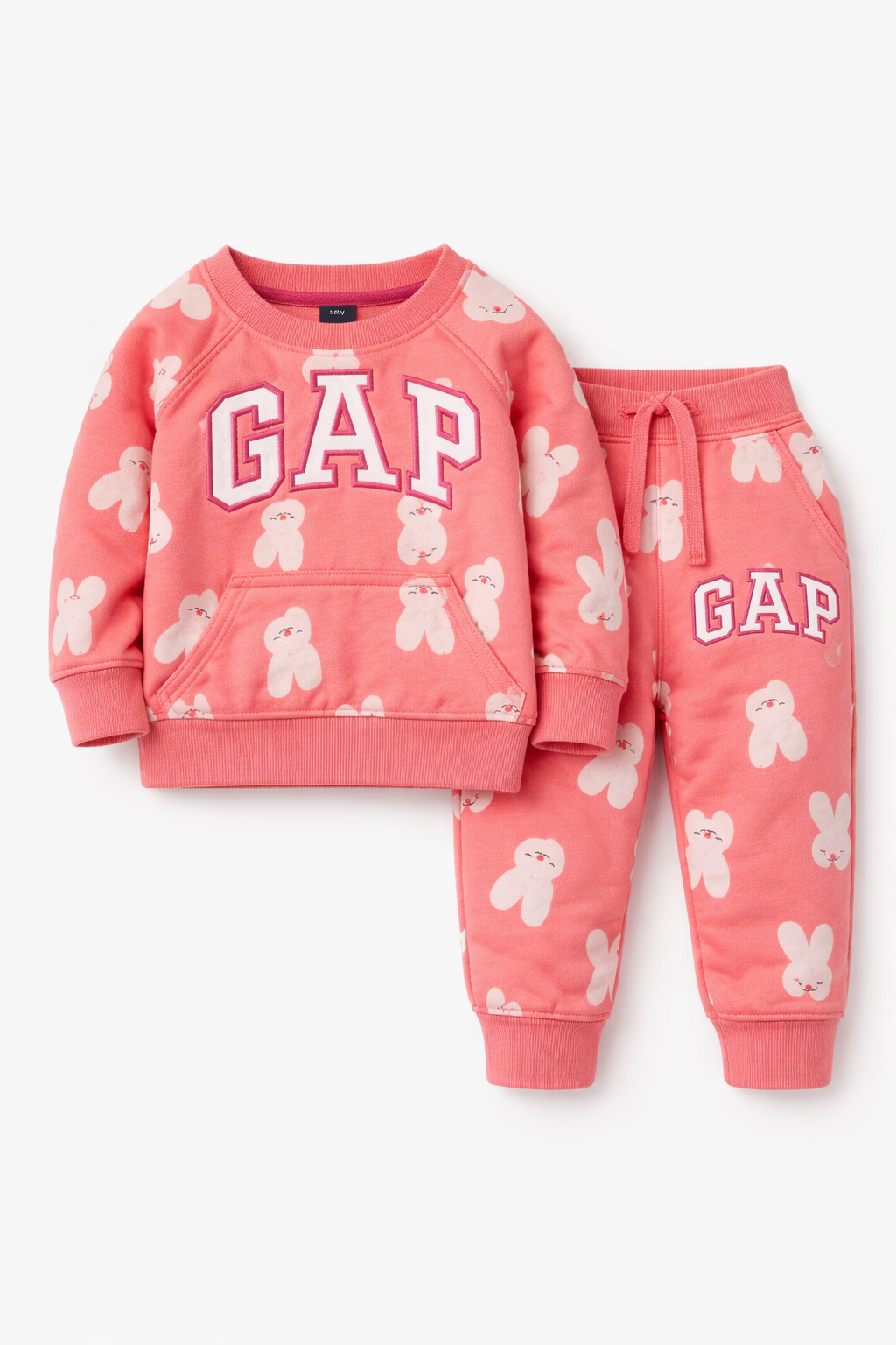 Baby Girl Coral Pink Bunny GAP Set