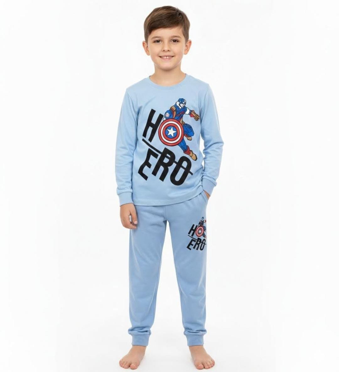 Boys cotton pyjama -Superhero Print - Image 2