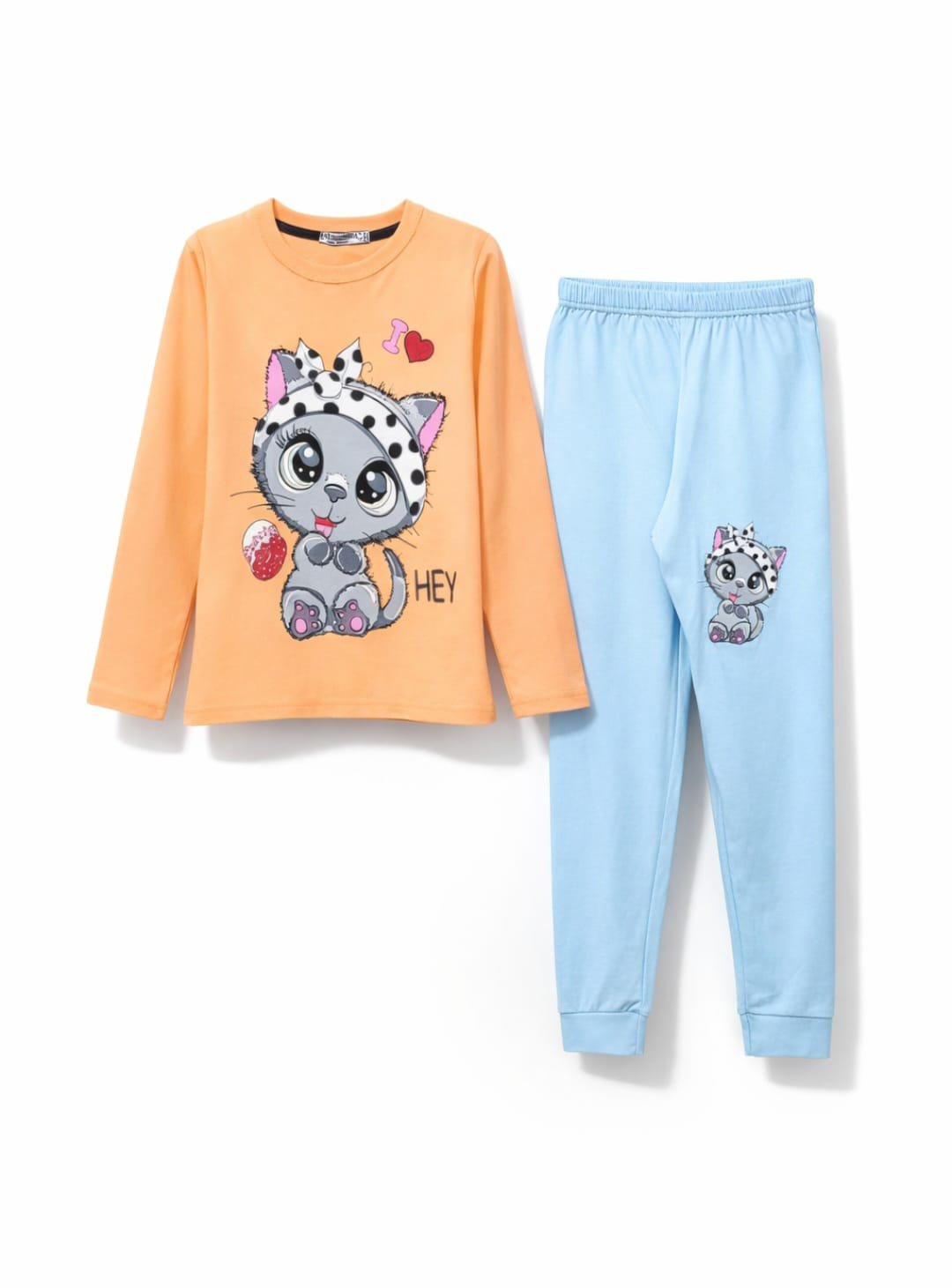 Girls cotton pyjama -Cute cat Print