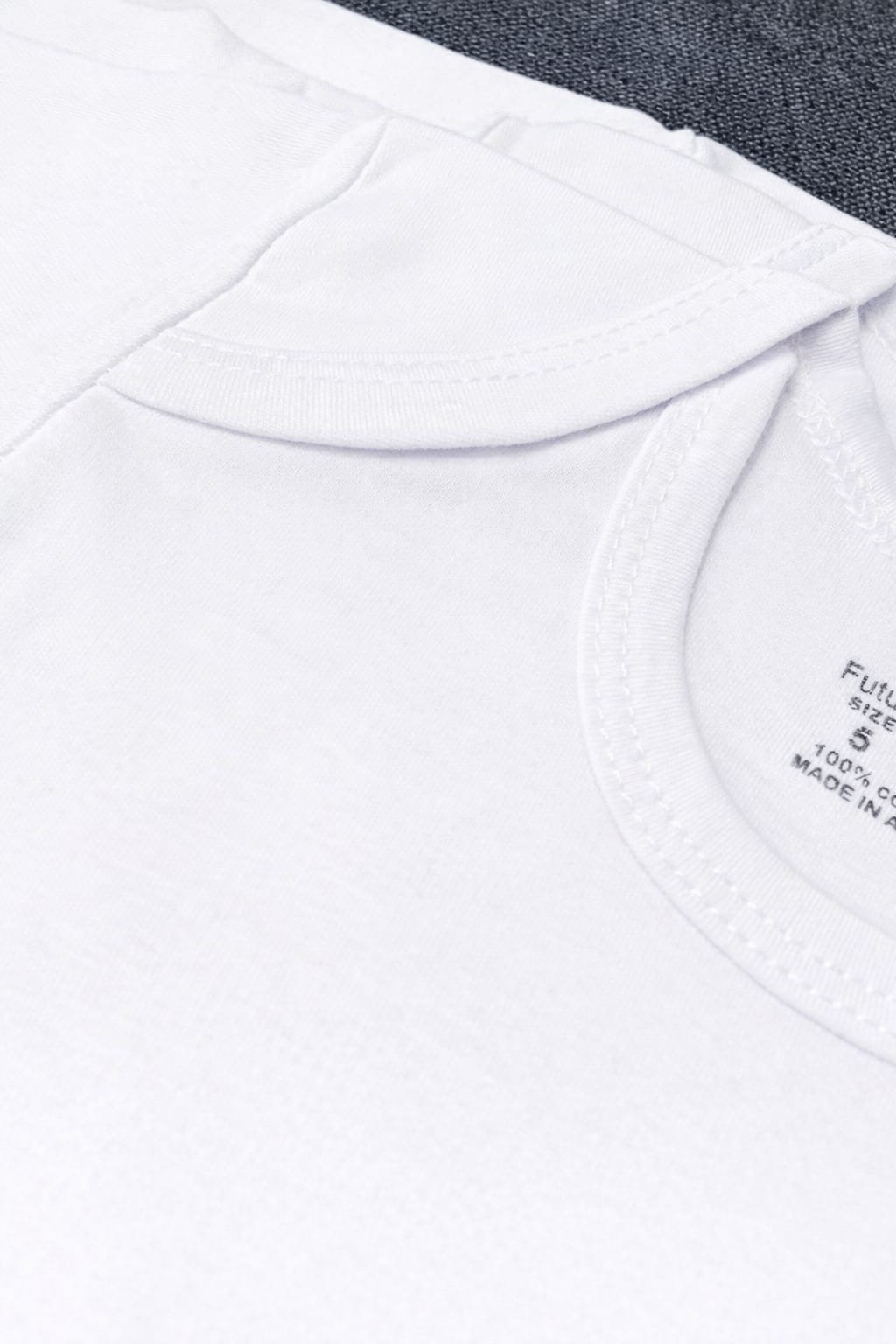 Baby 100% Cotton white long-sleeved Bodysuit Set -3pcs - Image 2