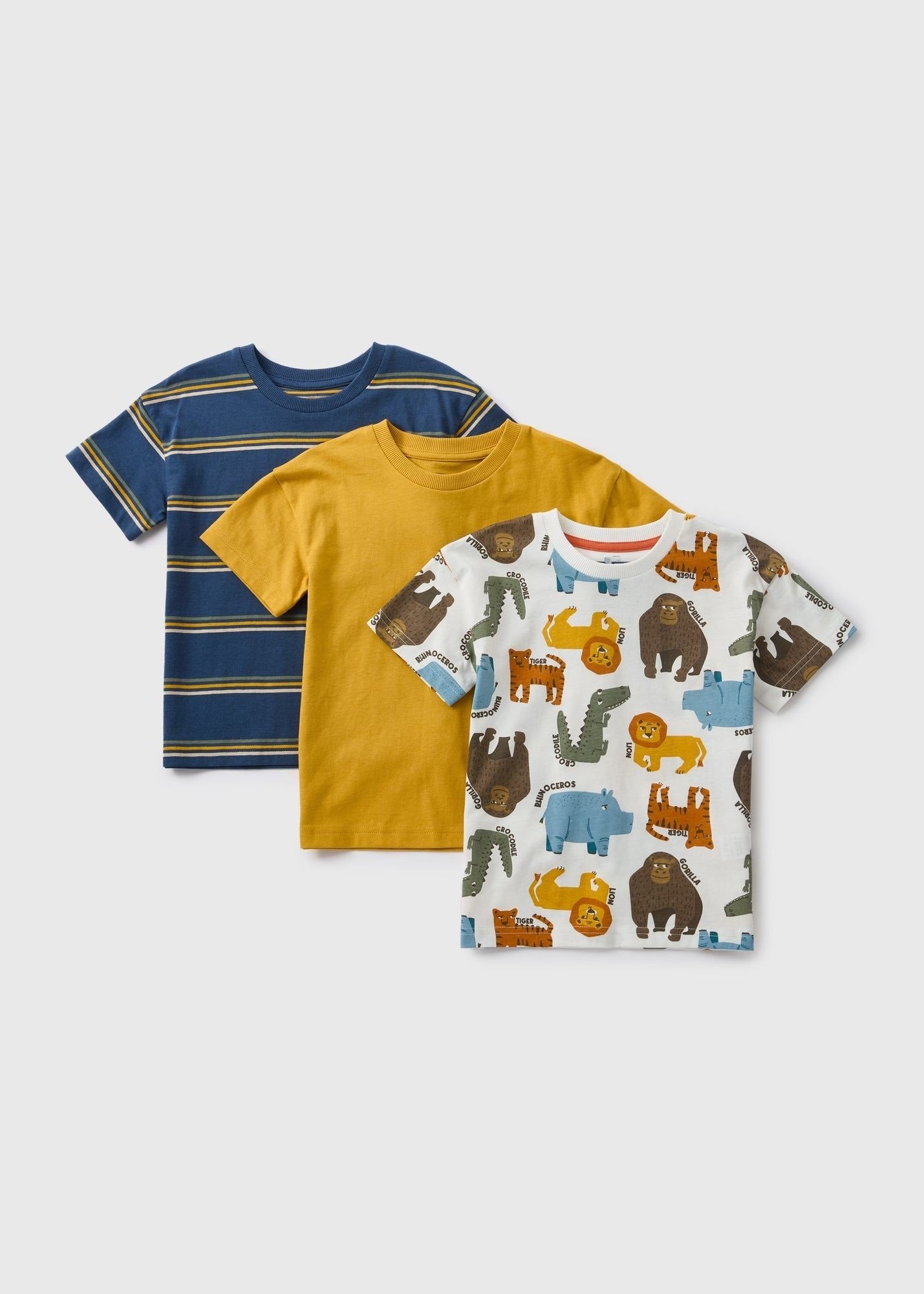 Boys 3pack T-shirts مجموعة 3 قطع تيشيرت قطن