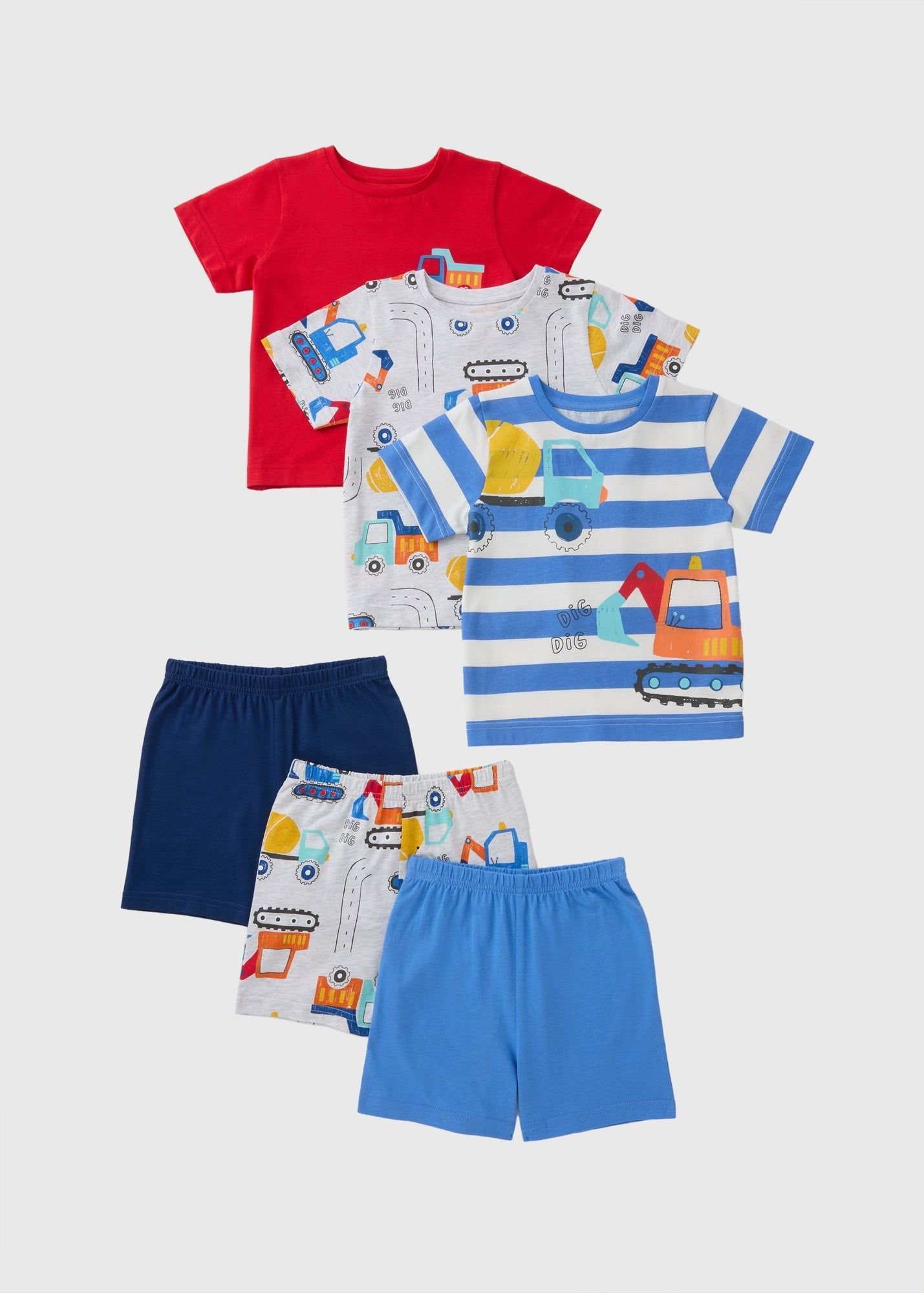 Boys Cotton pyjama Set – 3 Pack بجامات ولادي - 3 بجامات