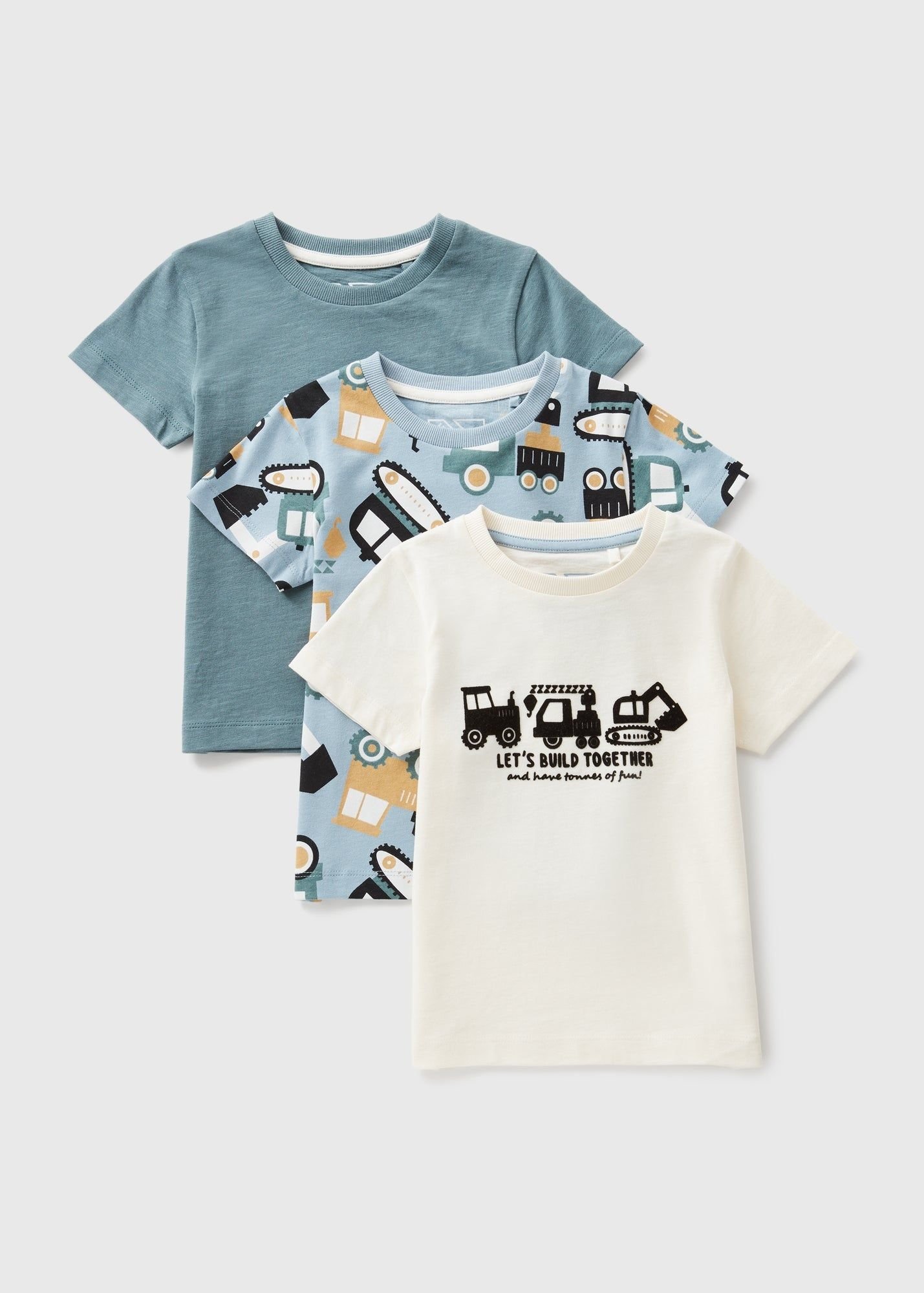 Boys 3pack T-shirts مجموعة 3 قطع تيشيرت قطن
