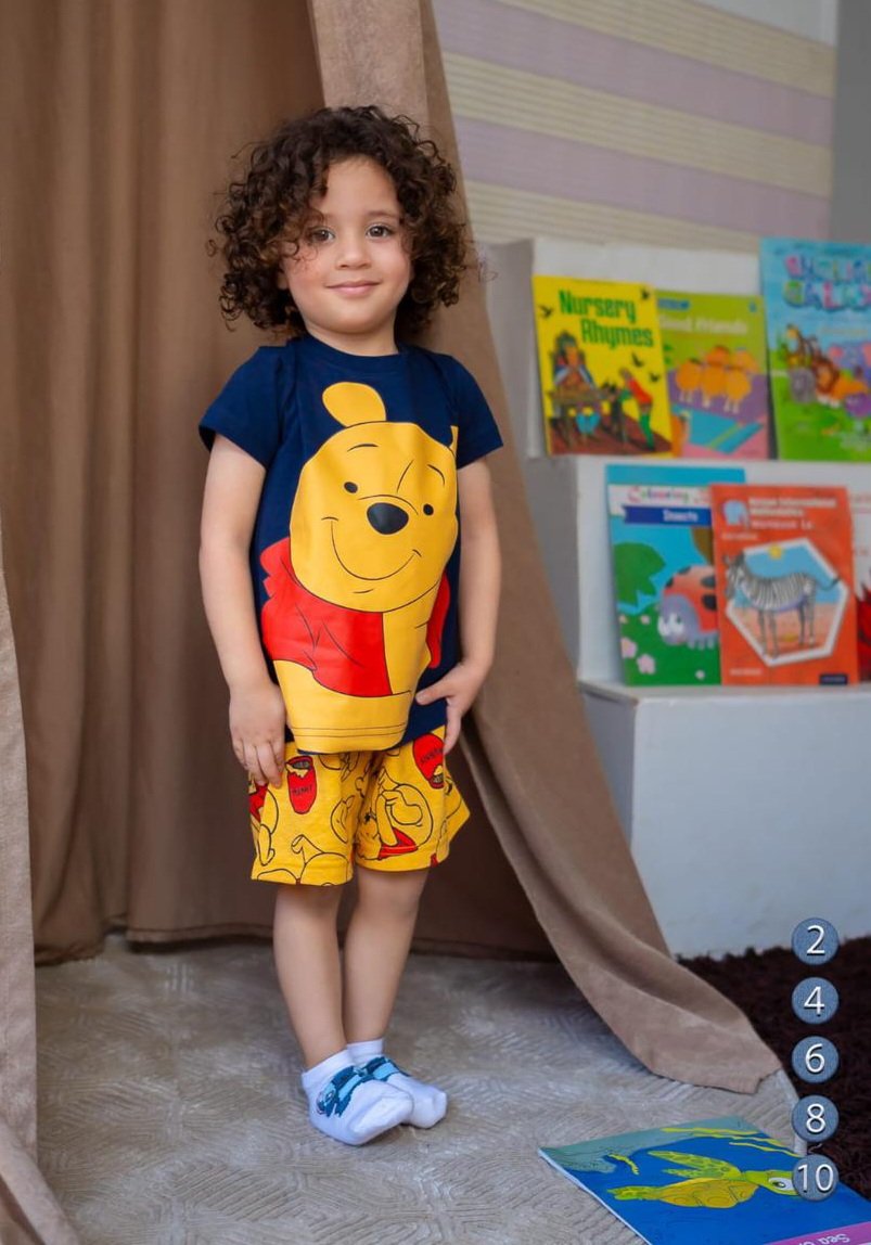 Boys Cotton Winnie the pooh pyjama – بجامة دب العسل ولادي