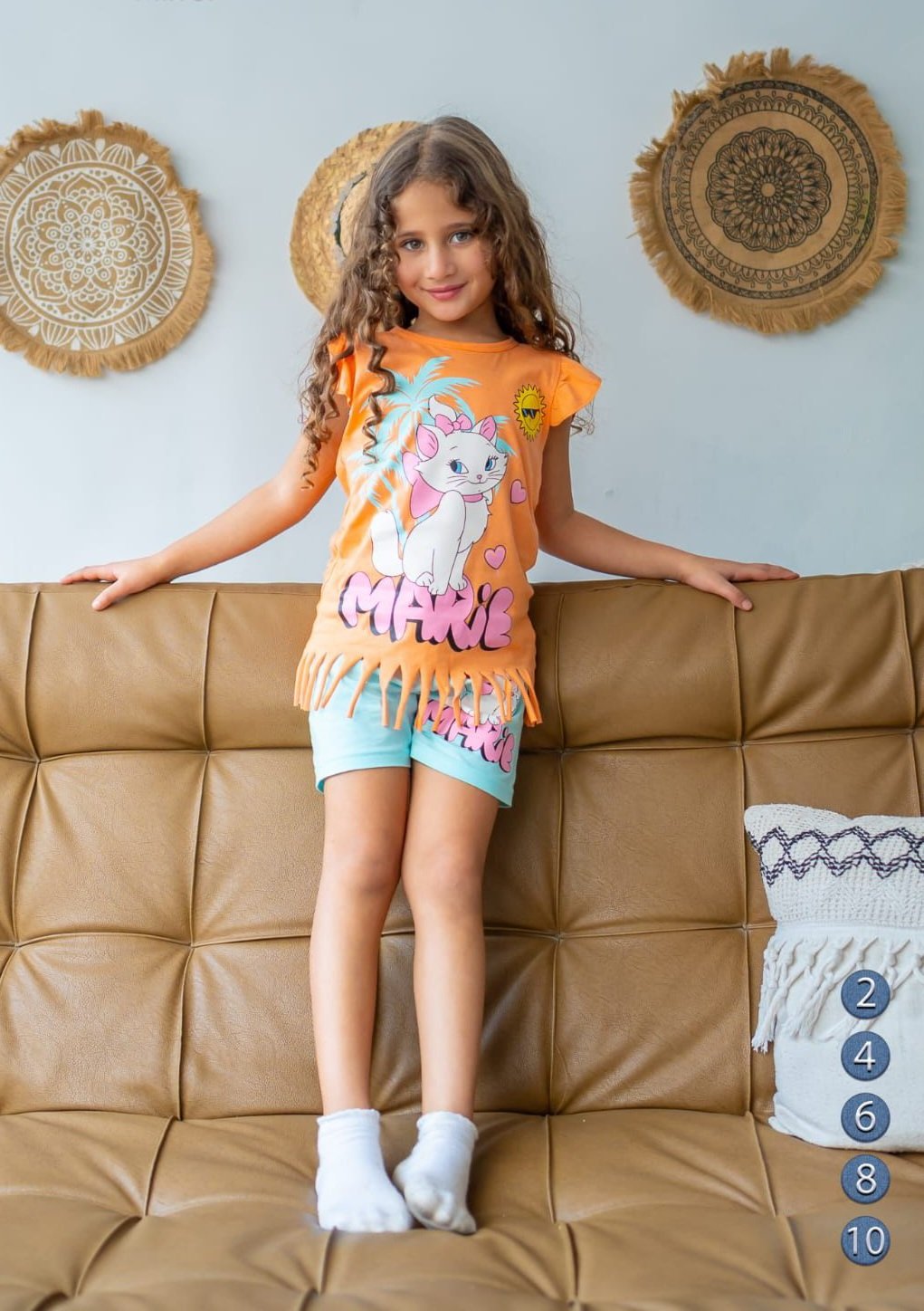 Girls Cotton Marie cat pyjama – بجامة القطة ماري بناتي