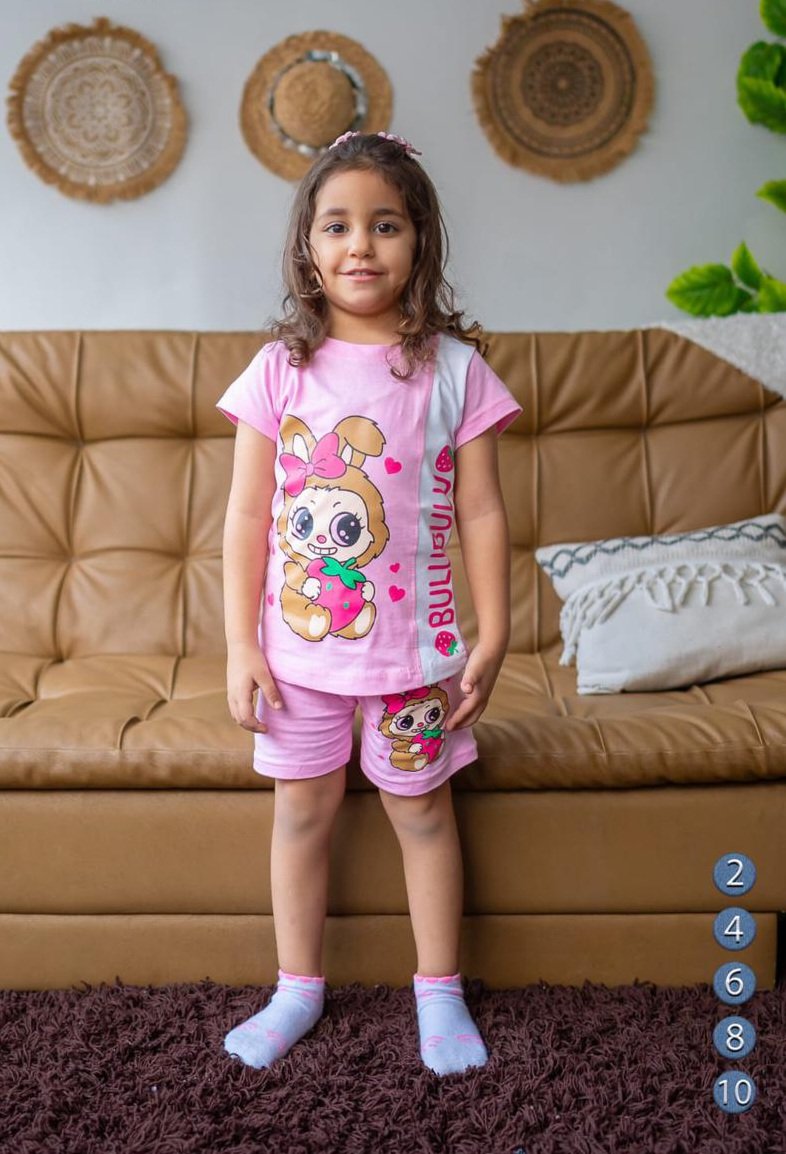 Girls Cotton Labubu pyjama – بجامة لابوبو بناتي