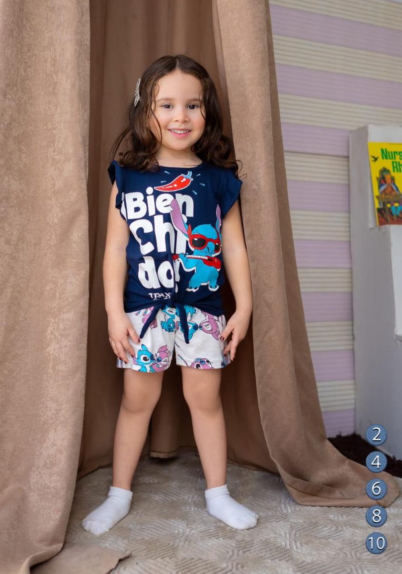 Girls Cotton Stitch pyjama – بجامة ستيتش بناتي