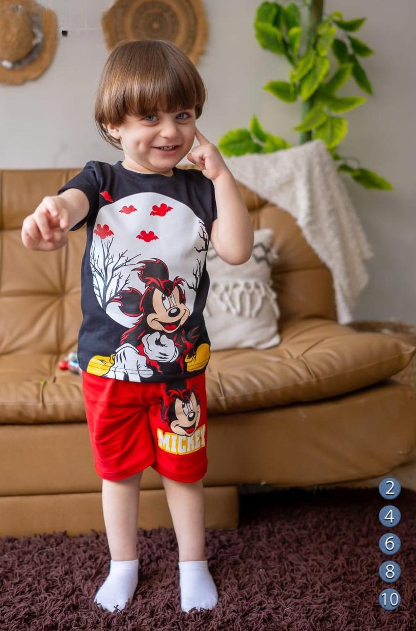 Boys Cotton Mickey Mouse pyjama – بجامة ميكي ماوس ولادي
