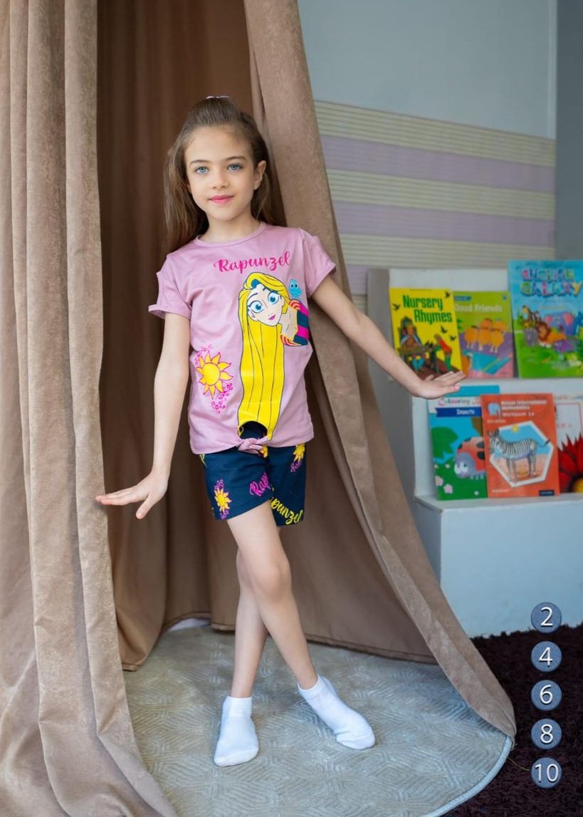 Girls Cotton Rapunzel pyjama – بجامة رابونزيل بناتي