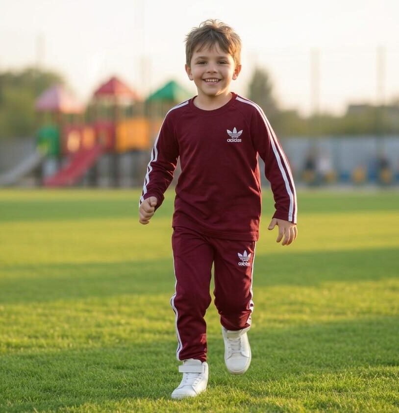 Cotton training set – Burgundy طقم رياضي قطعتين قطن ربيعي –خمري