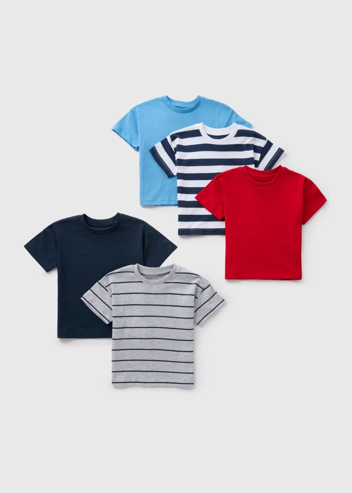 Boys 5pack T-shirts مجموعة 5 قطع تيشيرت قطن