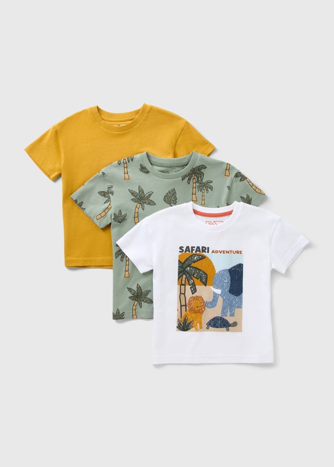Boys 3pack T-shirts Safari مجموعة 3 قطع تيشيرت قطن