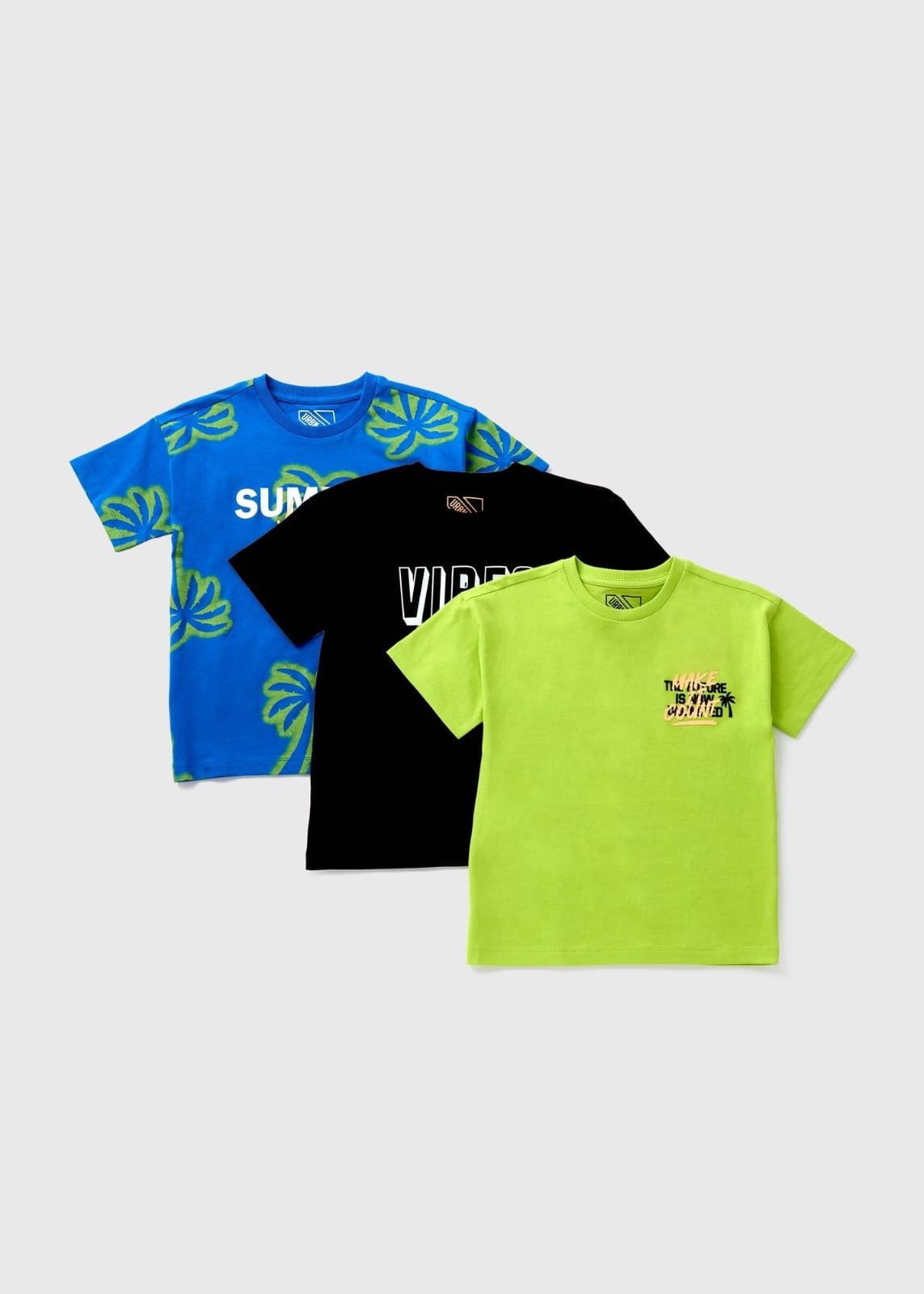 Boys 3pack T-shirts مجموعة 3 قطع تيشيرت قطن