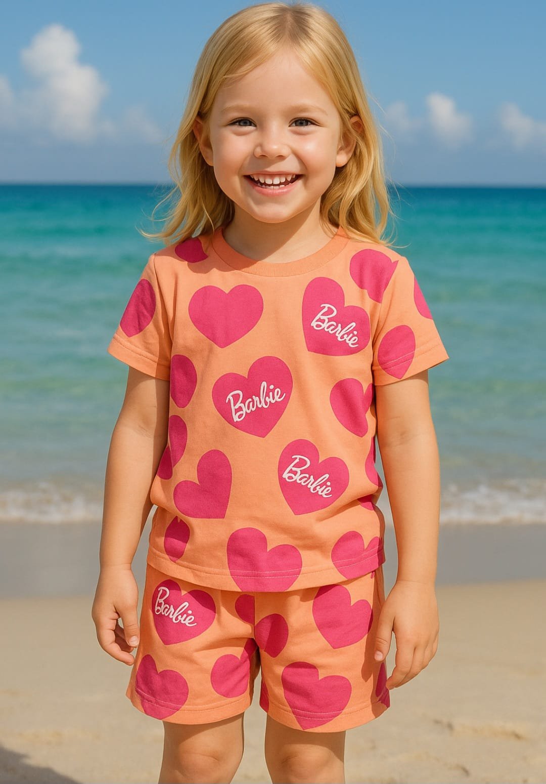 Girls Cotton Barbie pyjama – بجامة بناتي باربي