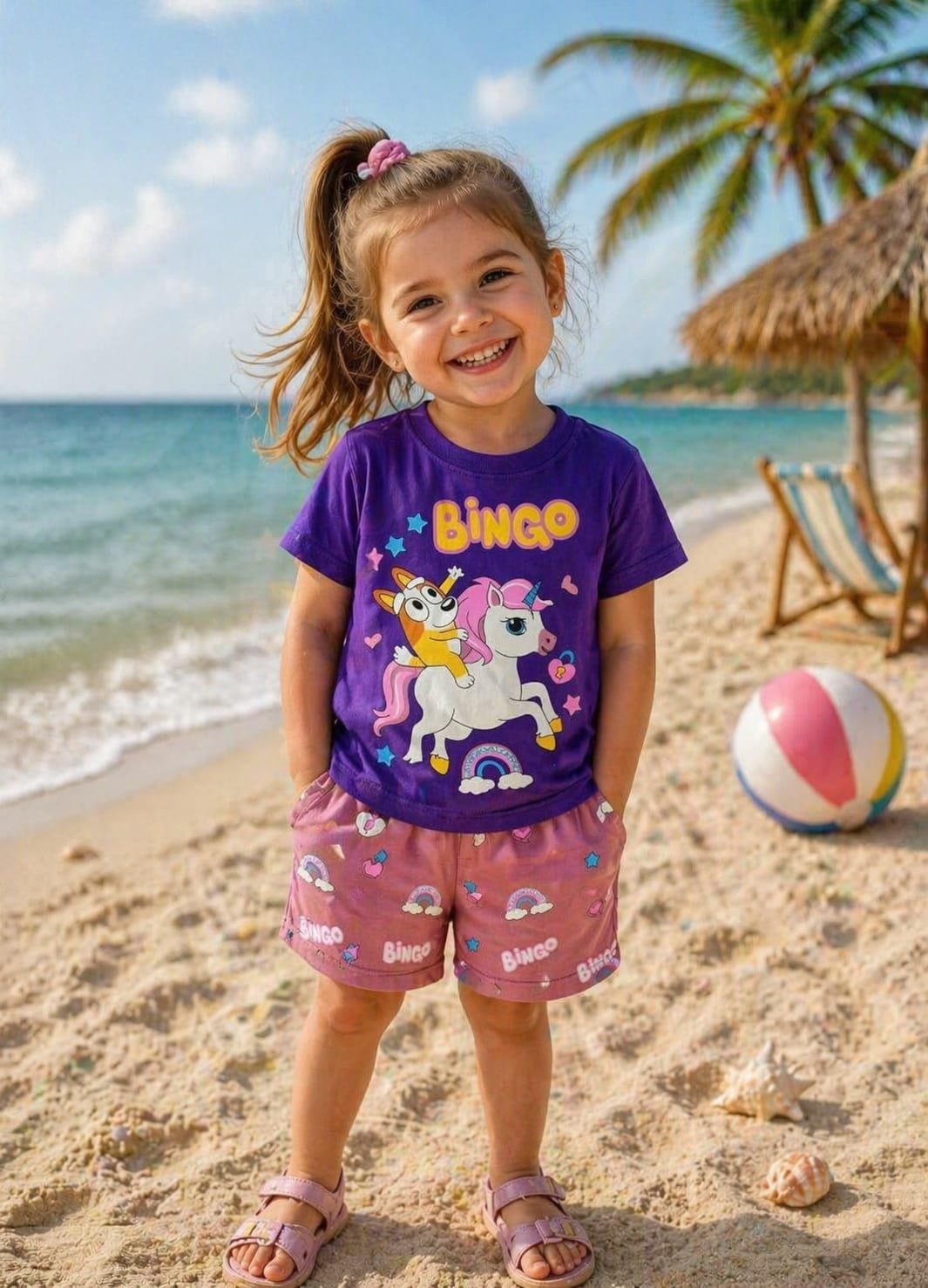 Girls Cotton Bingo pyjama – بجامة بناتي بينجو