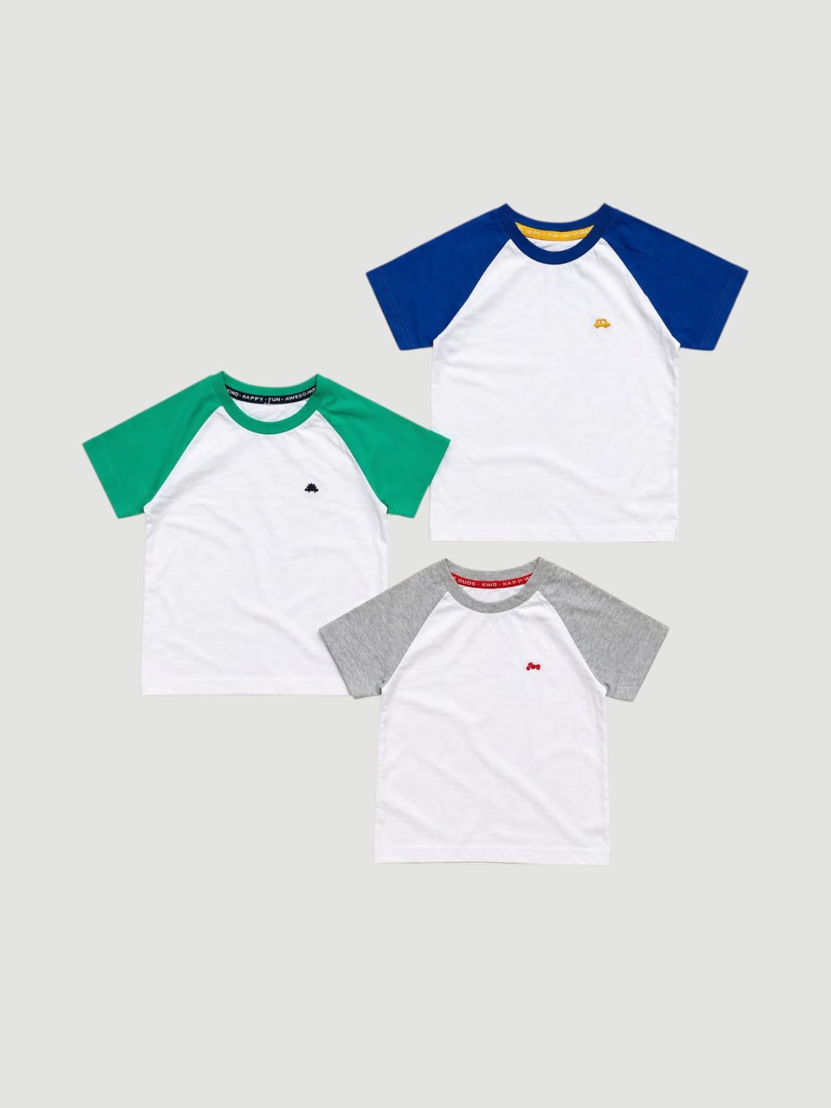 Boys 3pack T-shirts مجموعة 3 قطع تيشيرت قطن