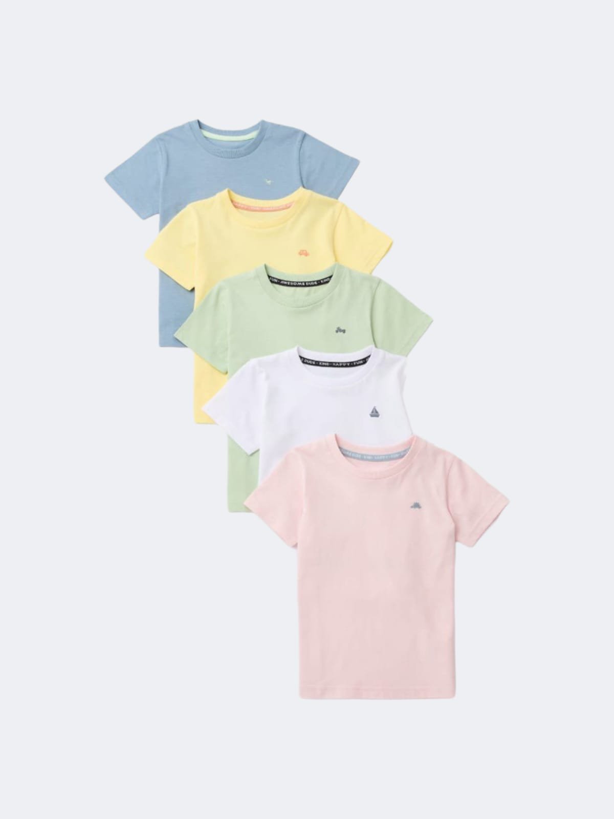 Boys 5pack T-shirts مجموعة 5 قطع تيشيرت قطن