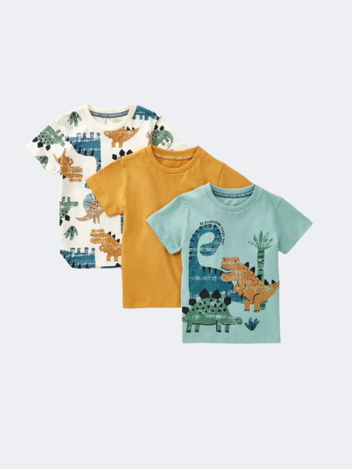 Boys 3pack T-shirts مجموعة 3 قطع تيشيرت قطن