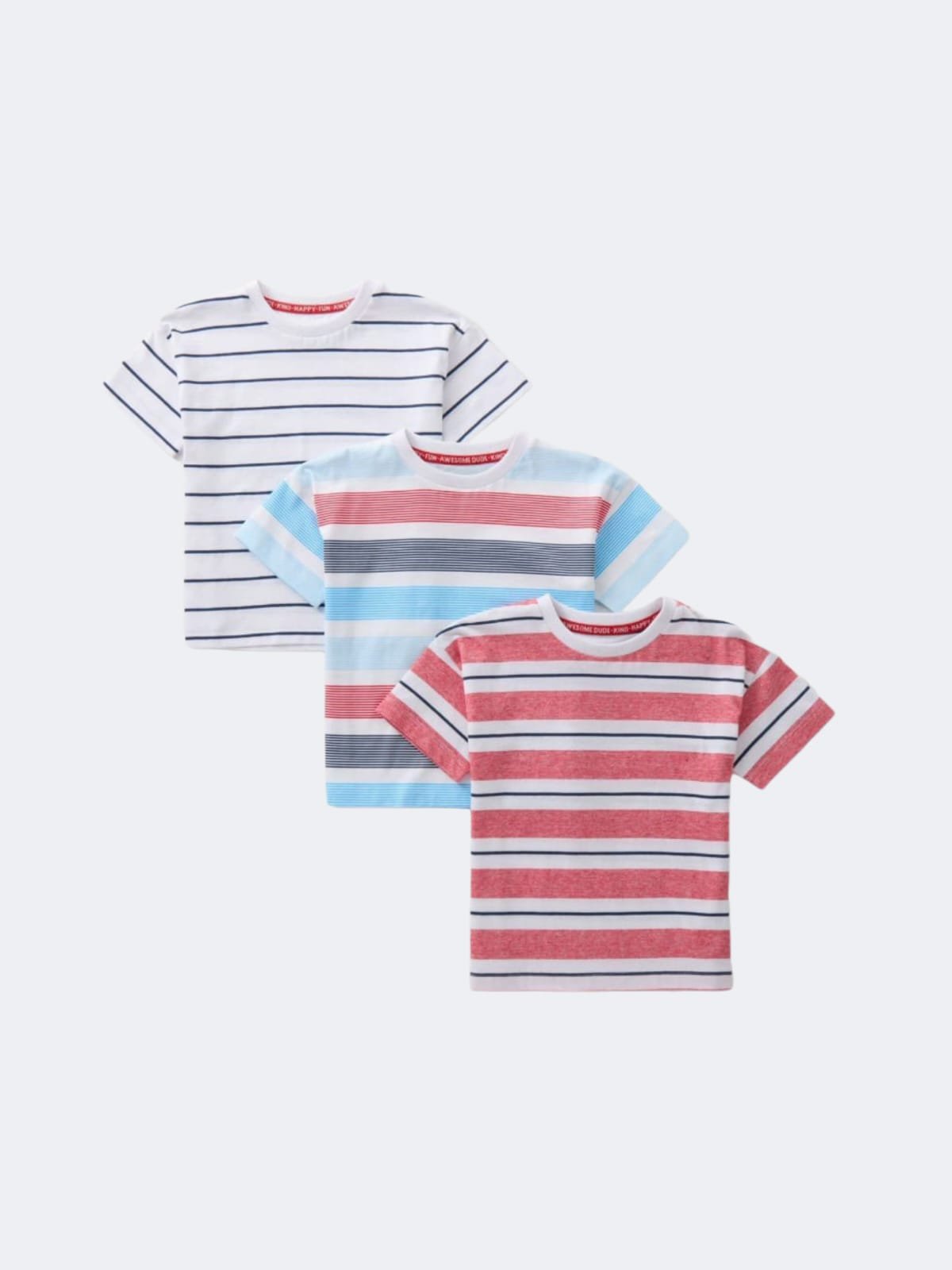 Boys 3pack T-shirts مجموعة 3 قطع تيشيرت قطن
