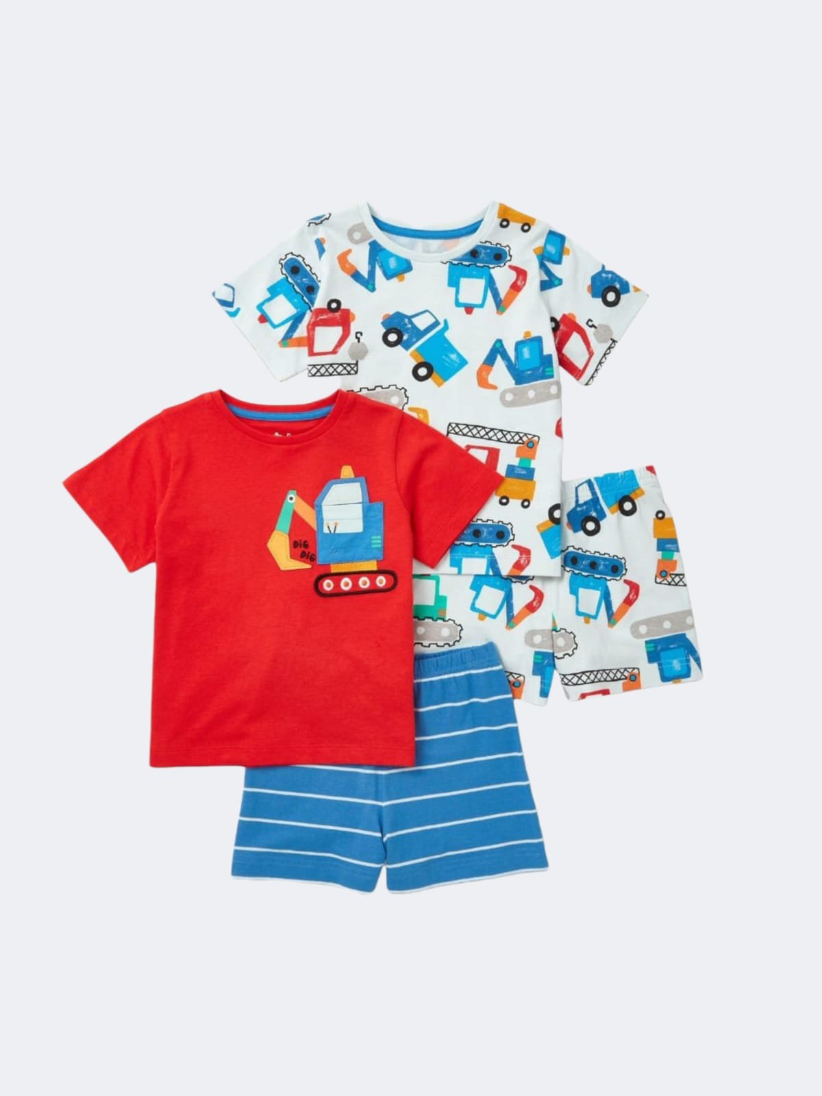 Boys Cotton pyjama Set – 2 Pack بجامات ولادي - بجامتين