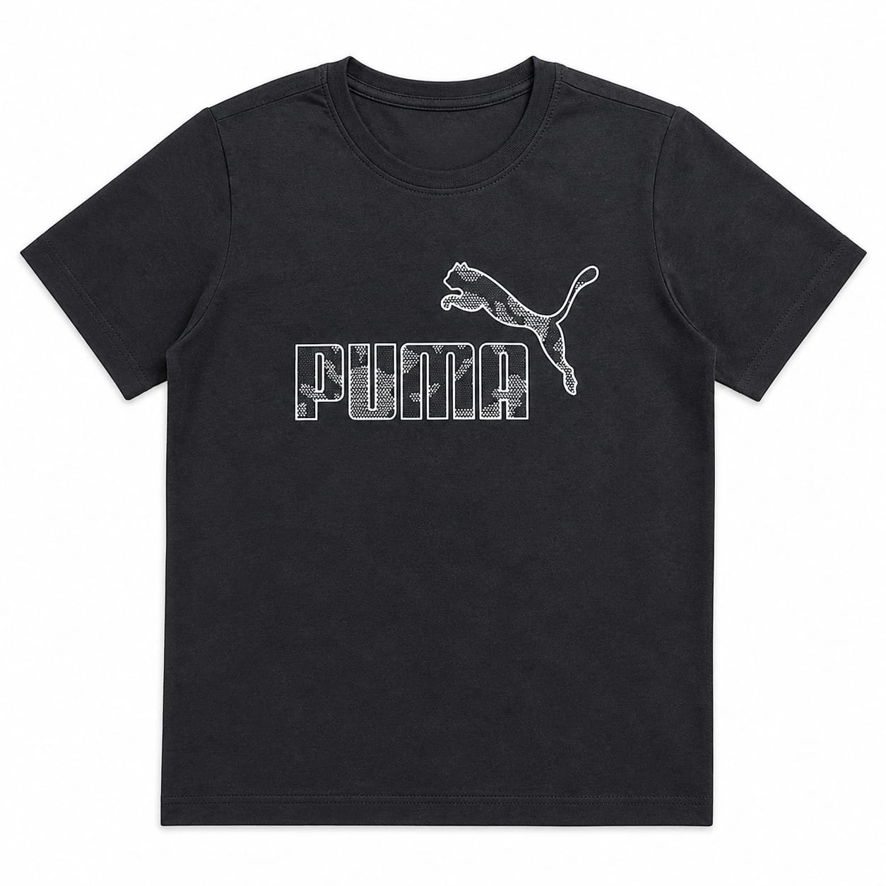 Boys cotton T-shirt -charcoal  تيشيرت قطن -لون شاركول