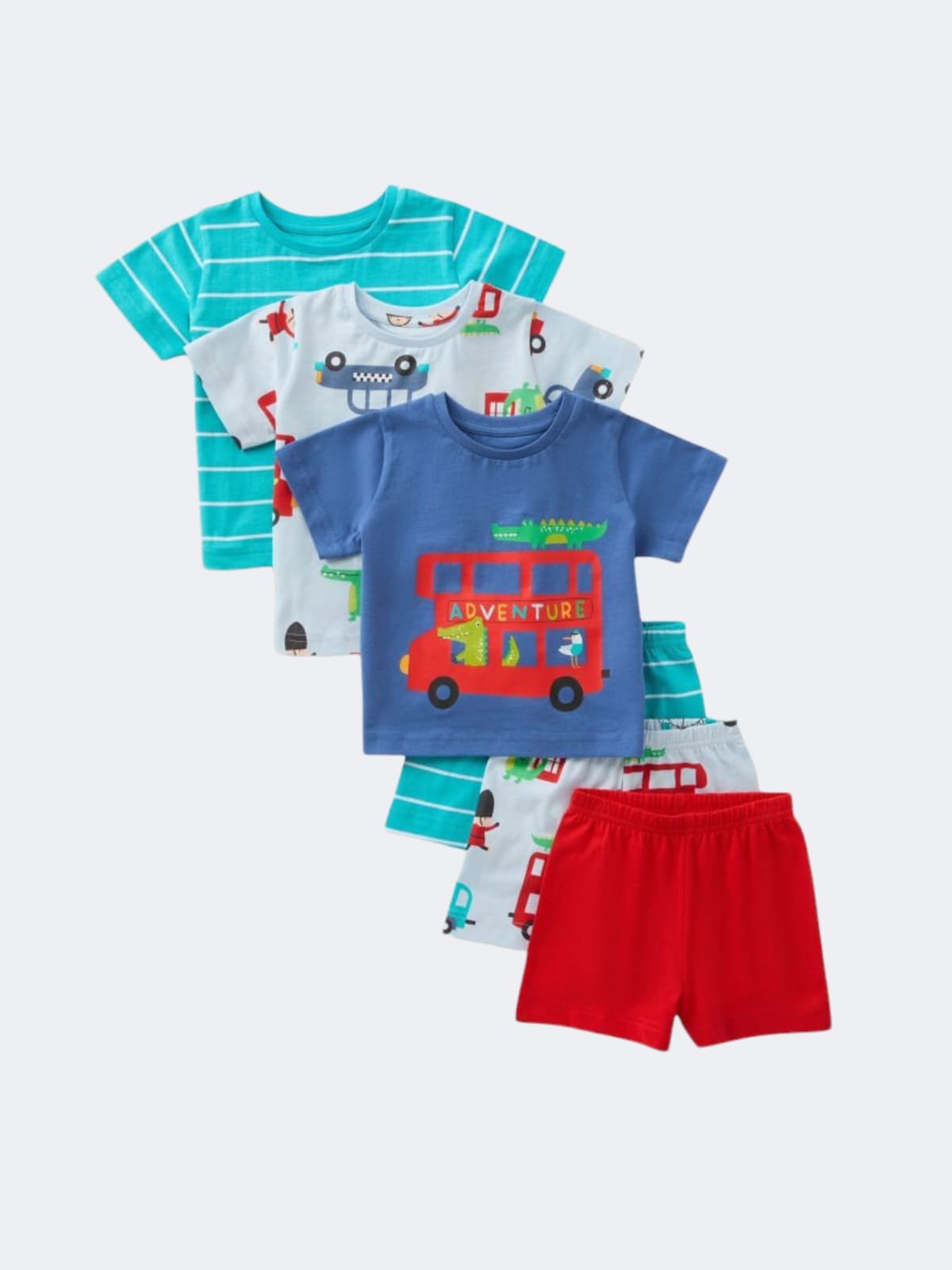 Boys Cotton pyjama Set – 3 Pack بجامات ولادي - 3 بجامات