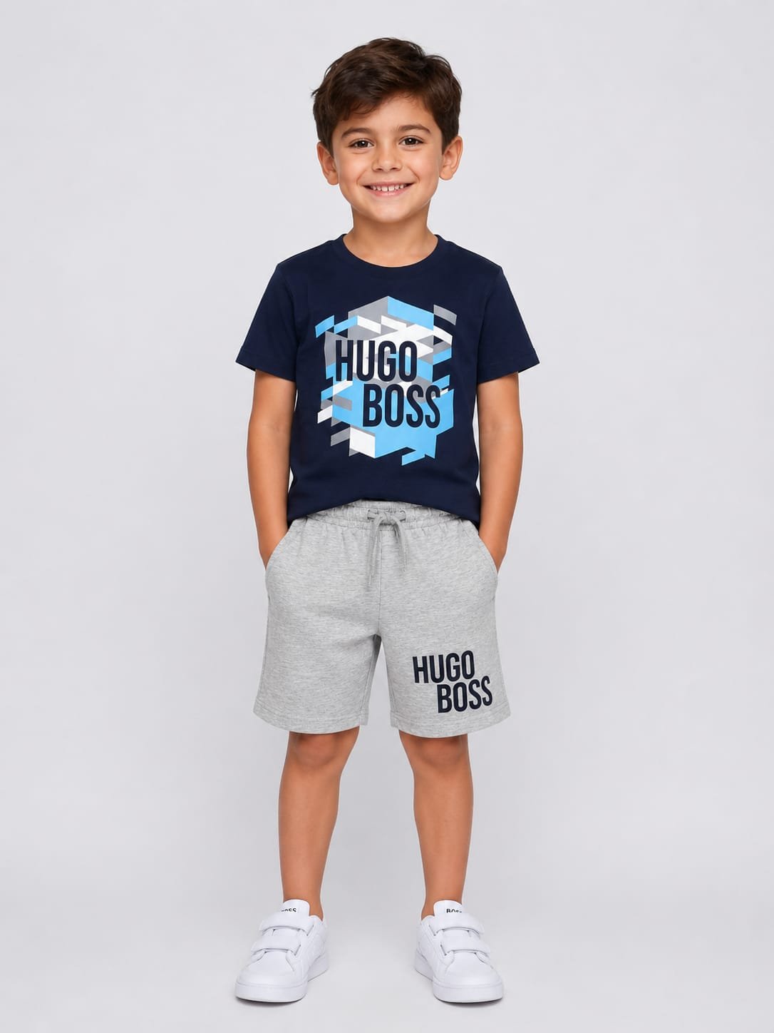 Boys Cotton navy set–  طقم رياضي قطن ولادي كحلي
