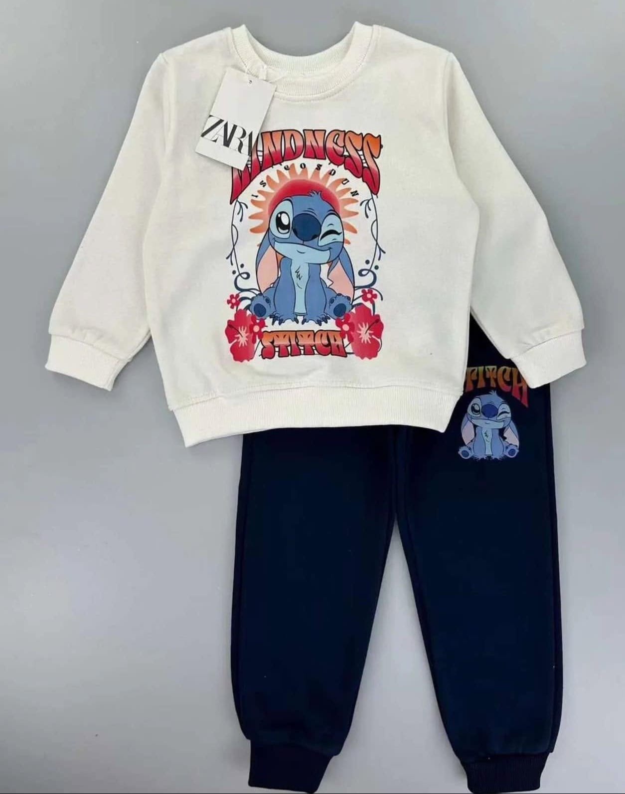Unisex Stitch training set  طقم رياضي ستيتش قطعتين شتوي مبطن