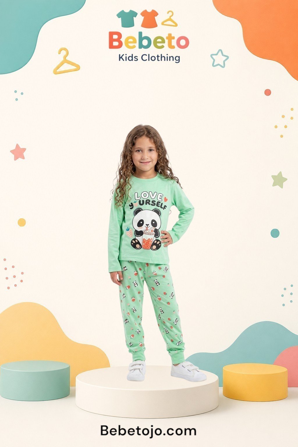 Girls Cotton Panda pyjama –  بجامة قطن بناتي باندا