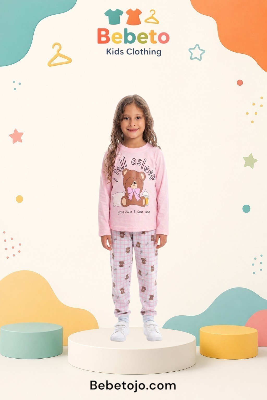 Girls Cotton Bear pyjama –  بجامة قطن بناتي دبدوب