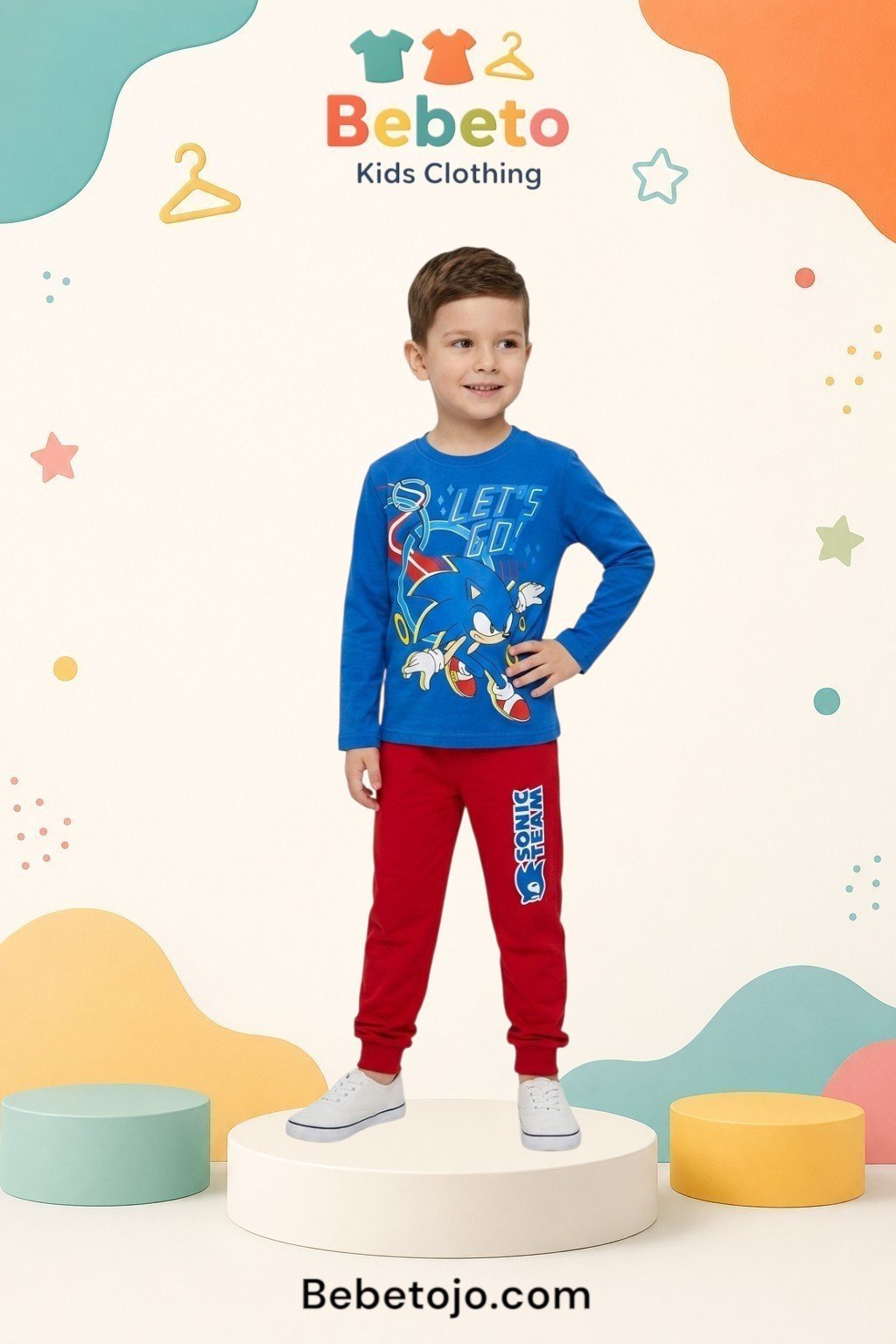 Boys Cotton Sonic pyjama –  بجامة قطن ولادي سونيك