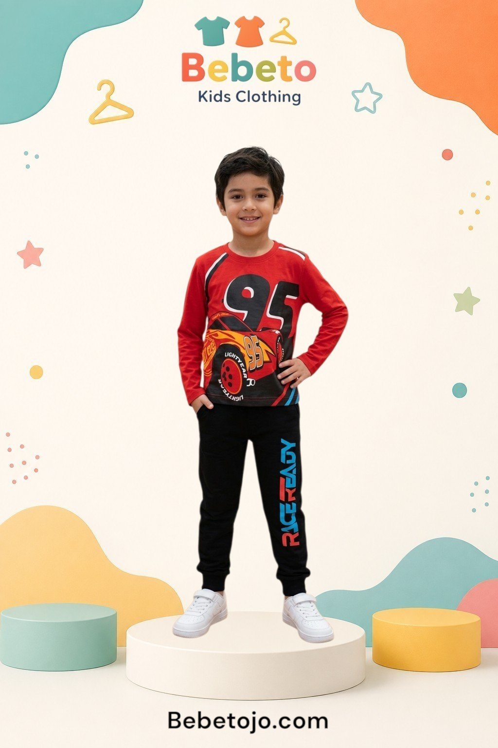 Boys Cotton Race car pyjama –  بجامة قطن ولادي سيارة سباق