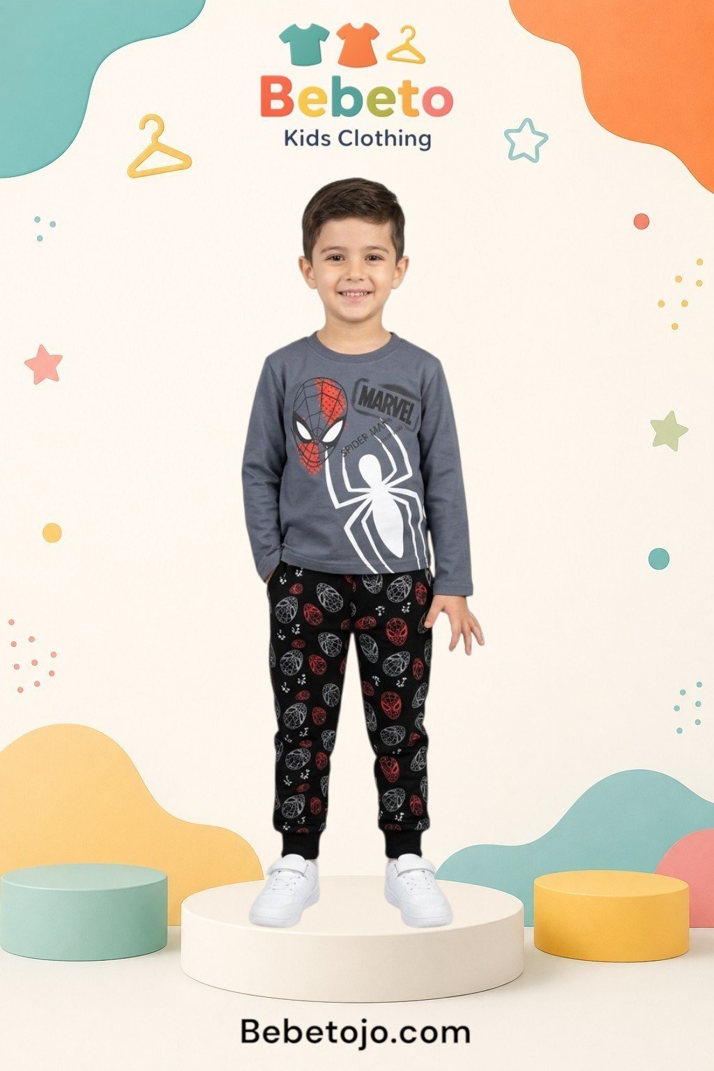 Boys Cotton Spiderman pyjama –  بجامة قطن ولادي سبايدرمان