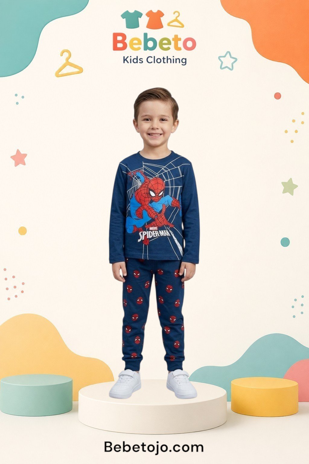 Boys Cotton Spiderman pyjama –  بجامة قطن ولادي سبايدرمان