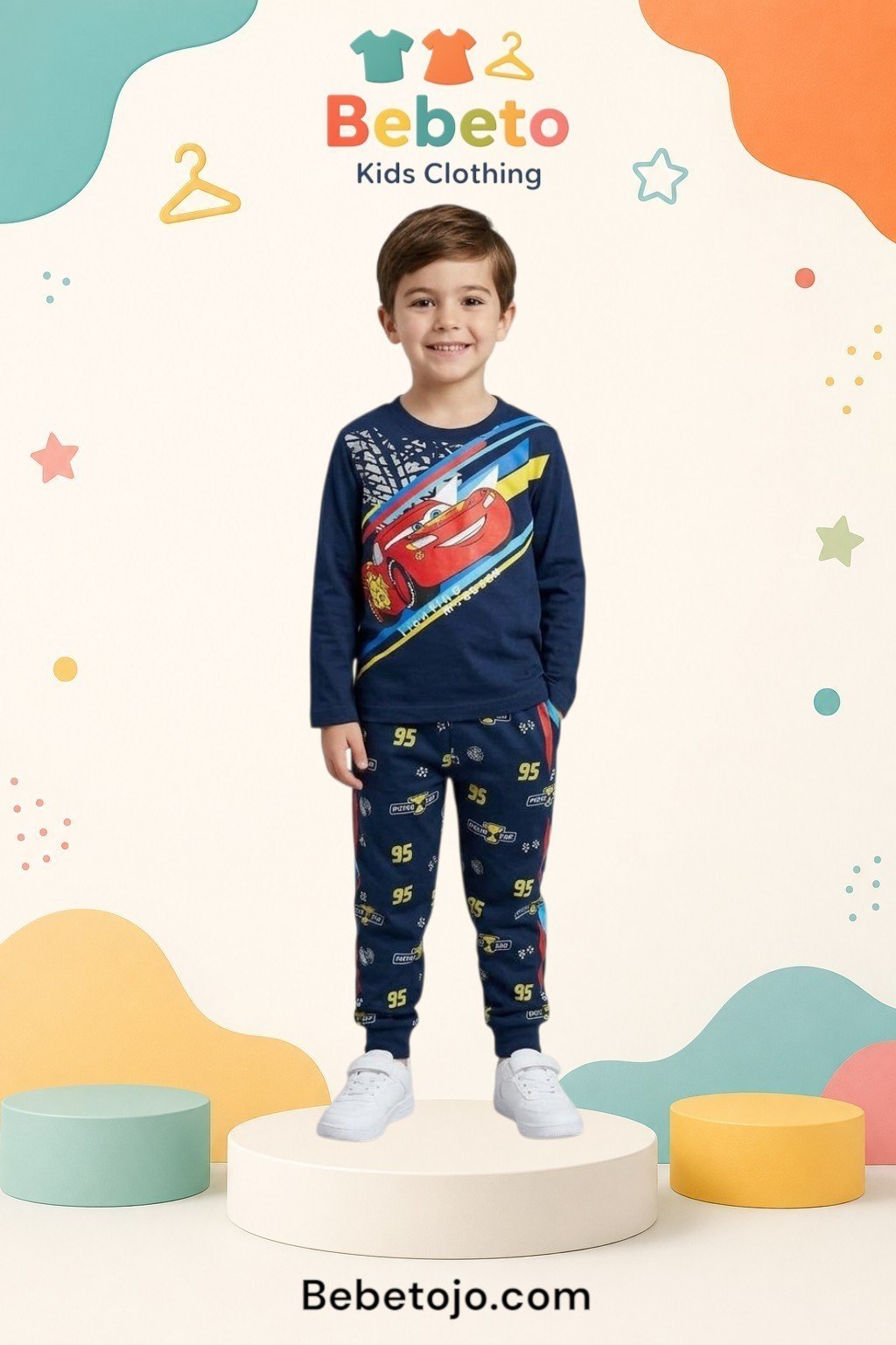 Boys Cotton McQueen car pyjama –  بجامة قطن ولادي سيارة ماكوين