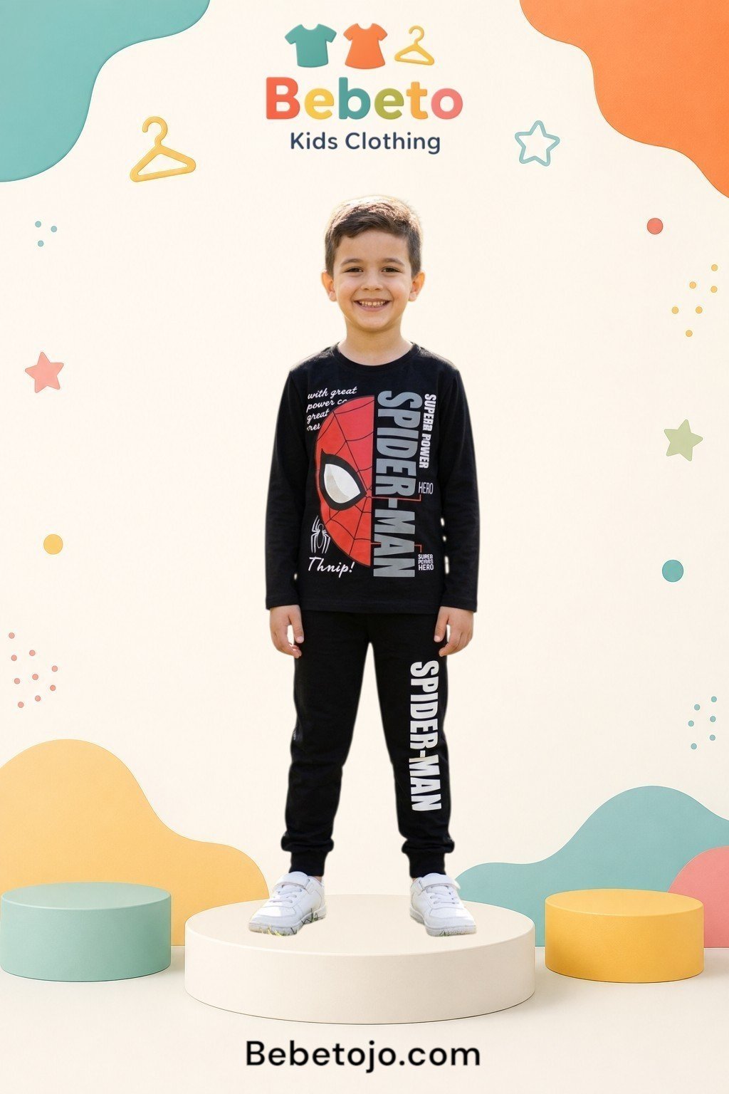 Boys Cotton Spiderman pyjama –  بجامة قطن ولادي سبايدرمان