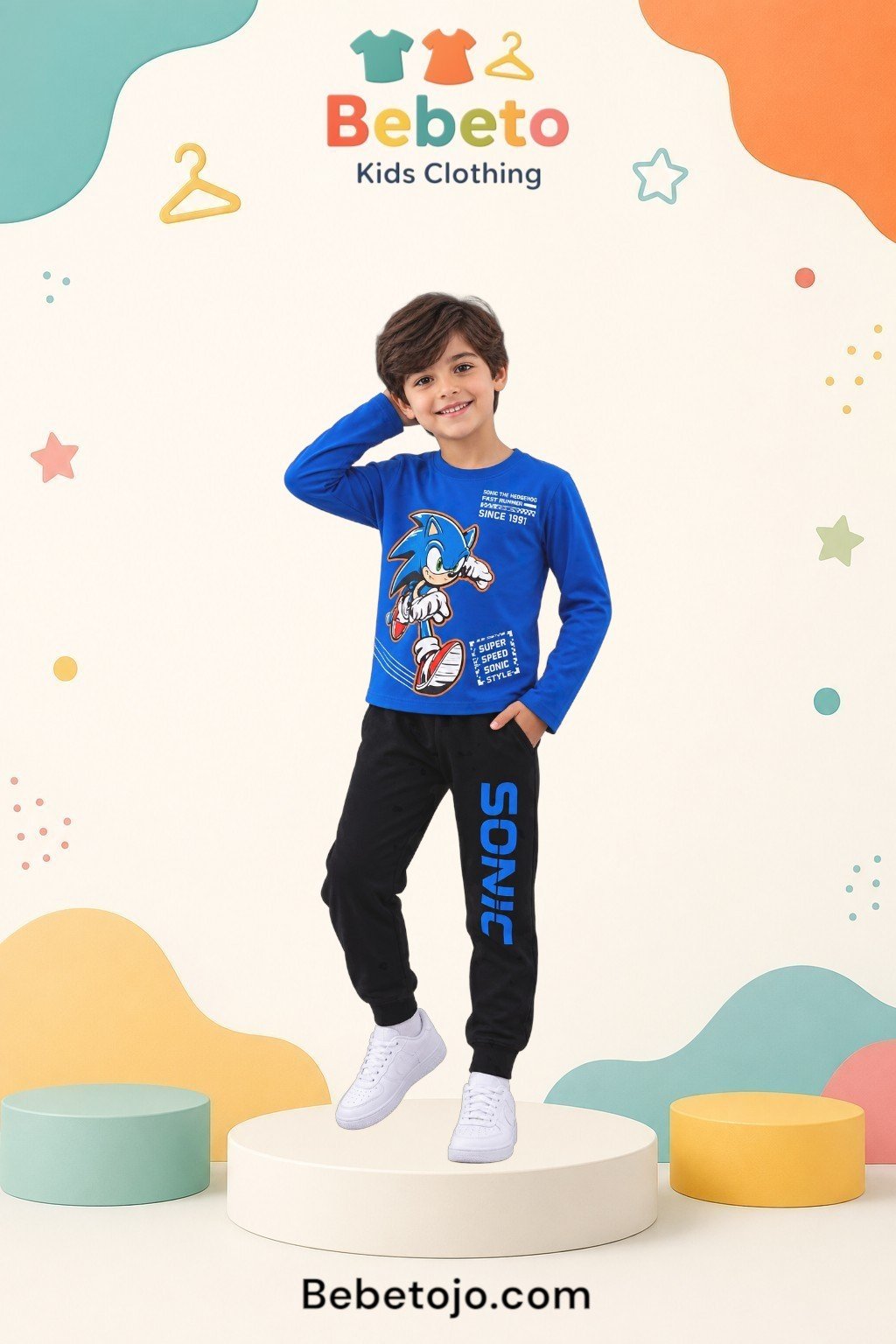 Boys Cotton Sonic pyjama –  بجامة قطن ولادي سونيك