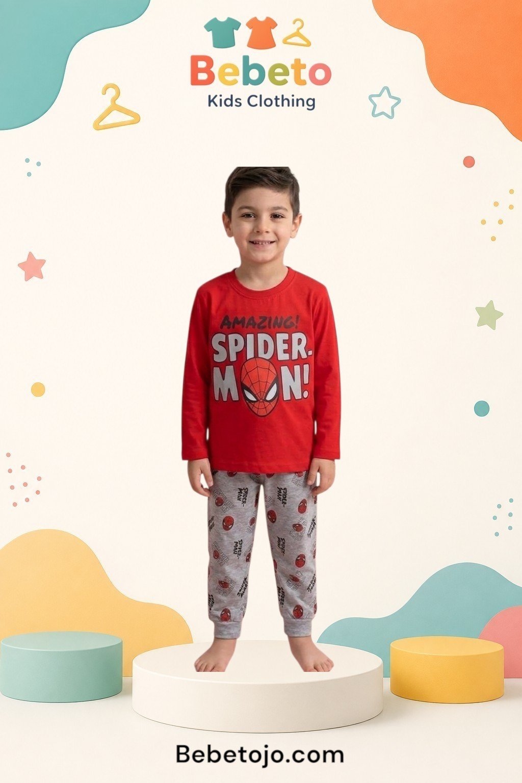 Boys Cotton Spiderman pyjama –  بجامة قطن ولادي سبايدرمان